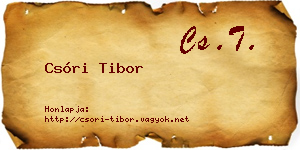Csóri Tibor névjegykártya
