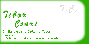 tibor csori business card